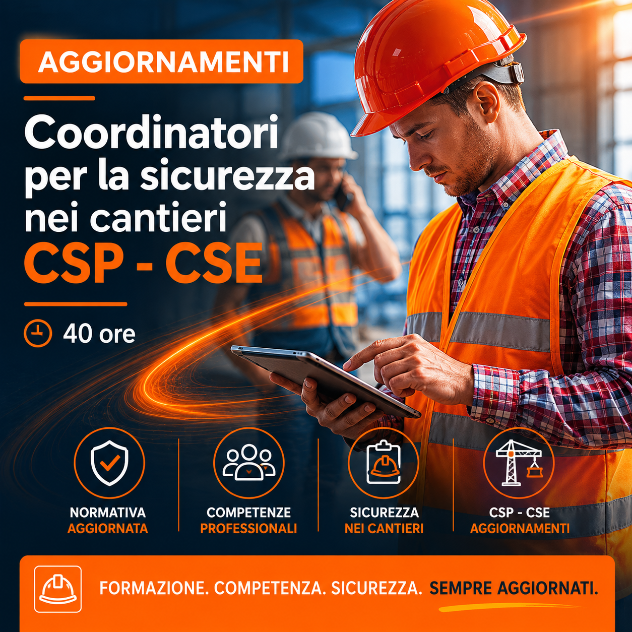 Aggiornamento Coordinatori per la Sicurezza nei Cantieri CSP - CSE