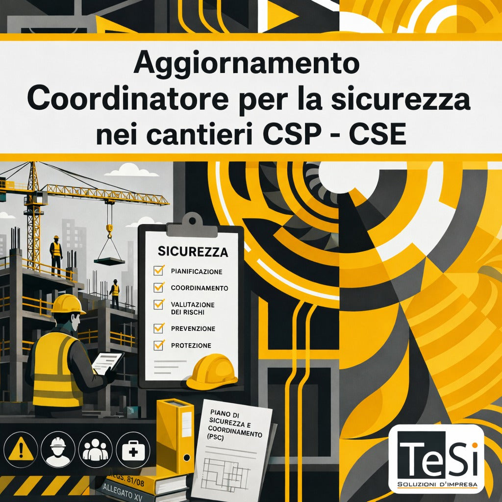 Aggiornamento Coordinatori per la Sicurezza nei Cantieri CSP - CSE